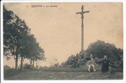 CPA 22 QUINTIN Carte Rare Le Calvaire Animé - Quintin