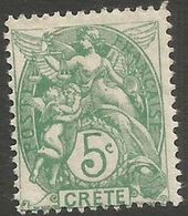 Crete - 1902-3 Blanc 5c MH *   Sc 5 - Nuovi