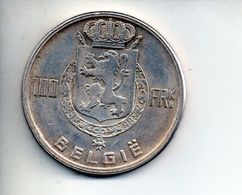 REF MON4  : Monnaie Argent Silver 18  Gr Régence Belgique 100 Francs 1949 - 100 Franc