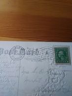 Rare George Waschington US 1 Cent Stamp Double Green Line Whit Post Card 1912 - Autres & Non Classés