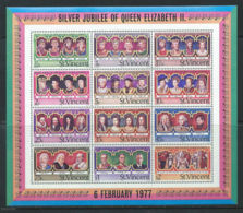 St. Vincent, 1977, Silver Jubilee Of Queen Elizabeth II, Royal, MNH, Michel Block 6 - St.Vincent (...-1979)