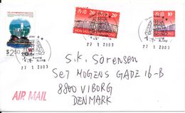 Hong Kong Cover With Special Postmark Sent To Denmark 27-1-2003 - Covers & Documents
