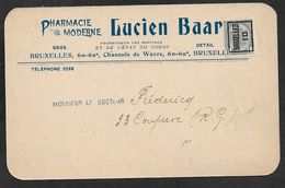 1910 BELGIQUE - PREOBL. 1C - IMPRIMÉ ILLUSTRÉ PUBLICITÉ  - PHARMACIE MODERNE - PULVÉRISATEUR - AFFECTIONS NEZ & GORGE - Roulettes 1910-19