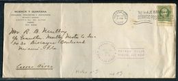 CUBA -N° 181 / LETTRE AVION AVEC O.M. LA HAVANE LE 28/10/1927 POUR KEY WEST - VOL MULLER N° 3 - TB - Brieven En Documenten