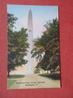 Hand Colored    Monument From Avenue Approach Bennington  Vermont     Ref 4150 - Bennington