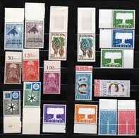 1957 EUROPA CEPT EUROPE  ANNATA  YEAR Di 18 Valori Con Bordo, 7 Paesi, MNH** SOGGETTI DIVERSI - Années Complètes