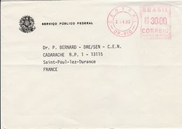 BRESIL Serviço Publico Federal Pour CEA France Avril 1980 - Autres & Non Classés