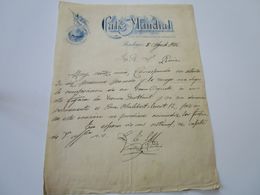 Café MUNDIAL - Plaza De La Constitucion - Courrier Adressé à L'Orchestre RUIZ-DUTHUIT - Badajoz