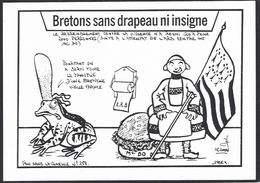 CPM Bécassine Caricature Satirique Tirage Limité Numéroté En 100 Exemplaires Signés Bretagne - Comics