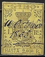 PORTUGAL    -    Fiscal   -  1865  . GIRO  Oblitéré Plume   /  Rotation.   Armoiries. - Usati