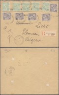 MONACO Yv 12X5+22X4 SUR LETTRE REC DE MONTE CARLO 18/02/1914 VERS ALGERIE (DD) DC-8015 - Lettres & Documents