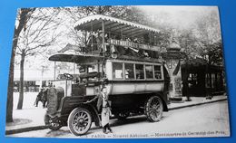 1905-- RV 57 634 AUTOBUS MONTMARTRE / SAINT-GERMAIN-DES-PRES Photographie Collection Roger Viollet  Photo Originale - Auto's