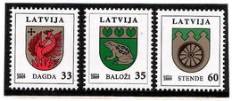 Latvia 2009 . COA 2009. Dagda, Balozi,Stende. 3v: 33,35,60. Michel # 750-52 - Latvia