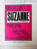SUZANNE, De Steve Passeur  (origine-> La Petite Illustration, Daté 1929 ) -  Pub Attelier GOUFFÉ - Auteurs Français