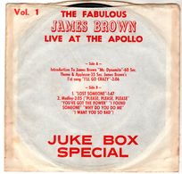 Disque - James Brown - The Fabulous James Brown Live At The Apollo Vol 1 - King K-EP-826 USA 1963 Juke Boxe Spécial - Soul - R&B