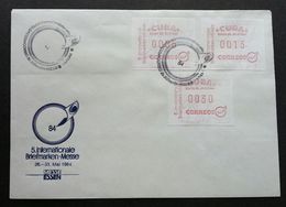 Cuba 1984 ATM (Frama Label Stamp FDC) *rare *international Stamp Expo - Briefe U. Dokumente