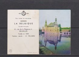 JEHAY-BODEGNEE-CHATEAU-KASTEEL-JEHAY-CALENDRIER-INCENDIE LA BELGIQUE-ORIGINALE-1959-DIMENSIONS+-10-14CM-VOYEZ 2 SCANS-RA - Amay