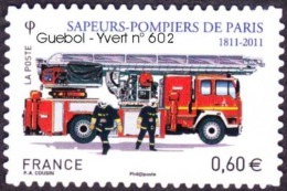 France Autoadhésif ** N°  602 - Pompier De Paris - Voiture Grande échelle - Unused Stamps