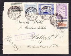 EX-PR-SC 21-40 AVIA LETTER FROM GREECE TO GERMANY WITH THE COMM. STAMPS. - Brieven En Documenten