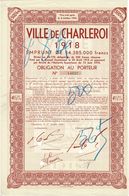 Titre Ancien - Royaume De Belgique - Ville De Charleroi - Obligation De 1918 - Titre De 1949 - N° 14637- - A - C