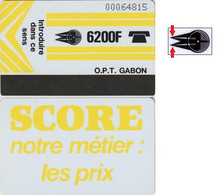 79/ Gabon; Autelca, P5. Logo - Yellow / SCORE, 2. Type Logo (closed), Non Crossed Zeros - Gabon