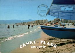 Canet En Roussillon La Plage Au Loin Les Alberes 1988     CPM Ou CPSM - Canet En Roussillon