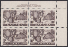 Canada 1950 MNH Sc #301 10c Fur Resources Plate 1 UL - Numeri Di Tavola E Bordi Di Foglio