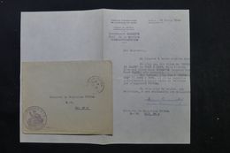 FRANCE - Env Avec Lettre "Théatre D'opérations De L'Afrique Du Nord" Section Cinématographique - 1940 - Rare - P 22816 - Militaire Stempels Vanaf 1900 (buiten De Oorlog)