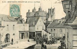 Montreuil Bellay * 1906 * La Place * Régiment Militaire * Pâtisserie * Au Gagne Petit * Commerces Magasins - Montreuil Bellay