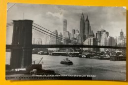 12599 - Glimper Of Lower New York And Brooklyn Bridge - Ponts & Tunnels