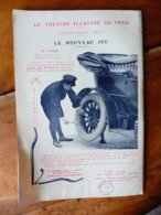 Dessin Publicitaire   Pour  Michelin (Le Théâtre Illustré Du Pneu)   LE NOUVEAU JEU - Autres & Non Classés