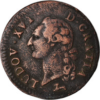 Monnaie, France, Louis XVI, Sol Ou Sou, Sol, 1784, Orléans, TB, Cuivre - 1774-1791 Lodewijjk XVI