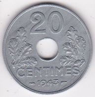 20 Centimes 1943 Etat Français En Zinc , 3,1 G , Superbe - 20 Centimes