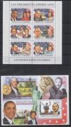 Comores Comoros Komoren 2008 Martin Luther King USA Presidents John Fitzgerald Kennedy Mi. I-VI Bl. I Unissued President - Martin Luther King