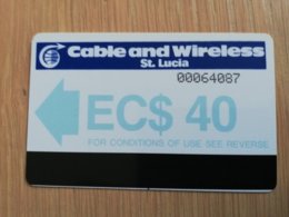 ST LUCIA    $ 40 CABLE & WIRELESS  AUTELCA  STL-AU2a  MINT !!! ** 2381** - Saint Lucia