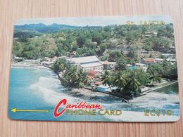 ST LUCIA    $ 10  CABLE & WIRELESS  STL-3A   3CSLA  Fine Used Card ** 2383** - Saint Lucia