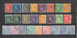 FINLANDIA 25  Valori USATI 1937 - 1954 Lot Lotto - Collections