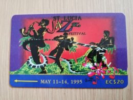 ST LUCIA    $ 20   CABLE & WIRELESS  STL-19A  19CSLA      JAZZ FESTIVAL 1995  Fine Used Card ** 2419** - St. Lucia