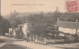MONTFAUCON SUR MOINE Place De La Motte  Circulée Timbrée 1906 - Montfaucon