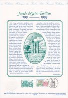" JURADE DE SAINT-EMILION " Sur Document Philatélique Officiel De 1999 N° YT 3251. DPO - Brieven En Documenten