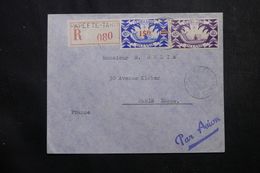 OCÉANIE - Enveloppe Commerciale En Recommandé De Papeete Pour Paris En 1948 , Affranchissement Plaisant - L 63830 - Storia Postale