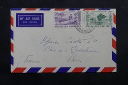 NOUVELLE HÉBRIDES - Enveloppe De Santo Pour La France En 1956 , Affranchissement Plaisant - L 63883 - Brieven En Documenten