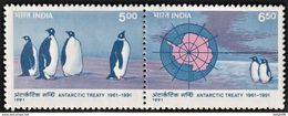 1991 India 30th Anniversary Of The Antarctic Treaty Set (** / MNH / UMM) - Traité Sur L'Antarctique
