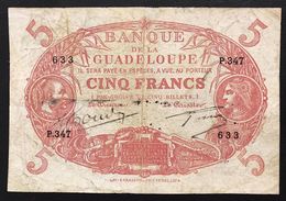 GUADELOUPE GUADALUPE Guadalupa 5 FRANCS  Pick#7 LOTTO 1131 - Other & Unclassified