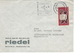 Riedel-de Haen AG - Berlin Britz - Nachtluftpostnetz - Briefe Und Pakete Fliegen Zuschlagsfrei 1962 - Rundfunk Phono Bär - Pharmacy