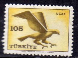 TURCHIA TURKÍA TURKEY 1959 AIR MAIL POSTA AEREA BIRD FAUNA AVICOLA HAWK FALCO 105k MNH - Luchtpost