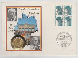 FDC Ersttagsbrief Tag Der Deutschen Einheit 1990 Int. Airport-flughafen Tegel Berlin (D) - 1981-1990