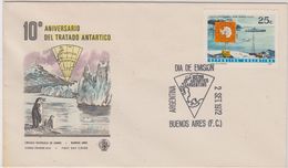 Argentina 1972 10th Ann. Antarctic Treaty 1v FDC (48251) - Traité Sur L'Antarctique
