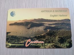 ANTIGUA & BARBUDA $ 60  ENGLISCH HARBOUR        ANT-9A  CONTROL NR: 9CATA    OLD C&W LOGO **2528** - Antigua And Barbuda