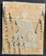 SWITZERLAND 1857 - Canceled - Sc# 34 - 20r - Used Stamps